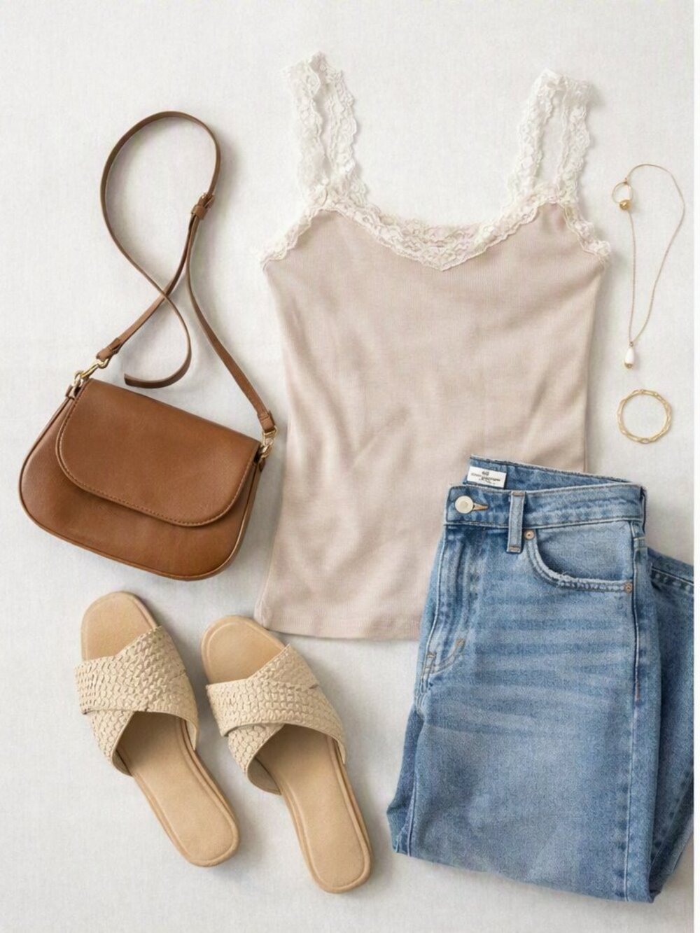 Hollister Lace Trim Ribbed Camisole Tank Top XS Light Pink